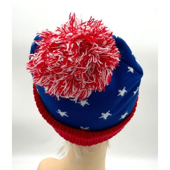 Matching Snowman Knit Scarf & Pom Ribbed Hem Beanie Set With Stars & Fringe OS - Picture 5 of 12